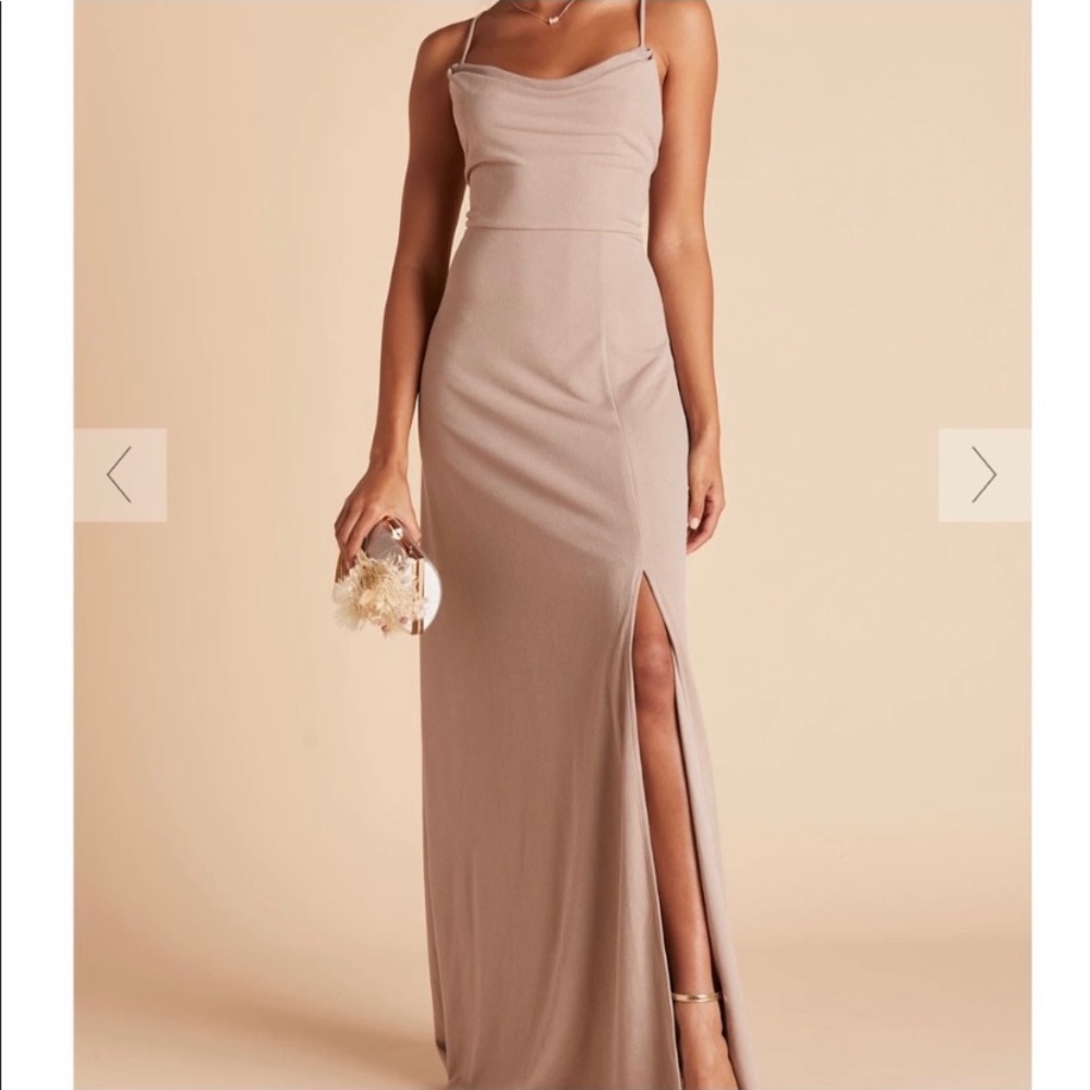 Birdy Grey Ash Crepe Dress-Taupe